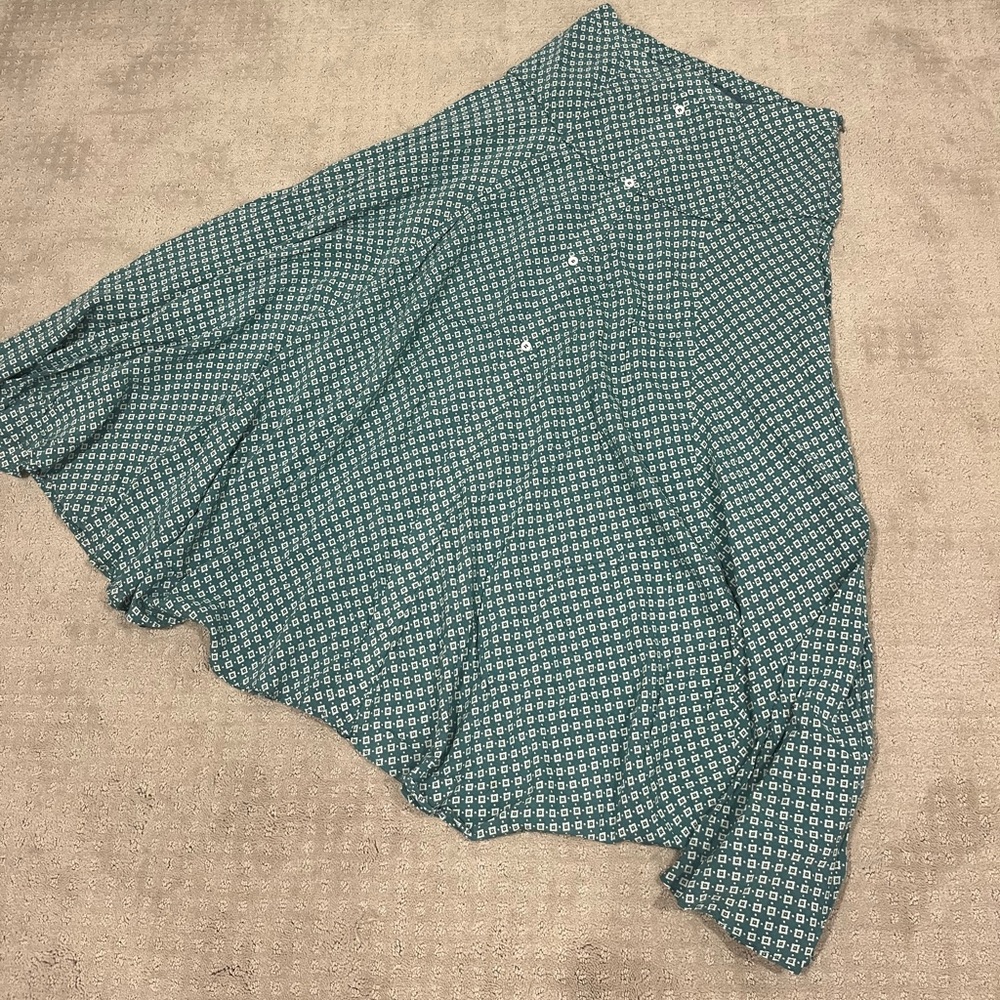 Teal Code Mode maxi skirt